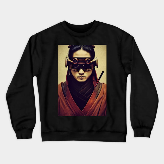 The Cyberpunk Samurai Crewneck Sweatshirt by qaisarkhan101